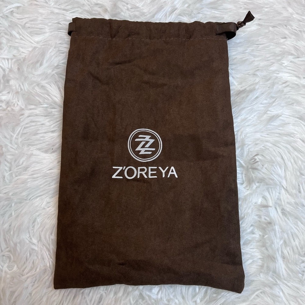 Z’OREYA Brown Drawstring Dust Bag Soft Makeup Brushes Small 7” x 10”